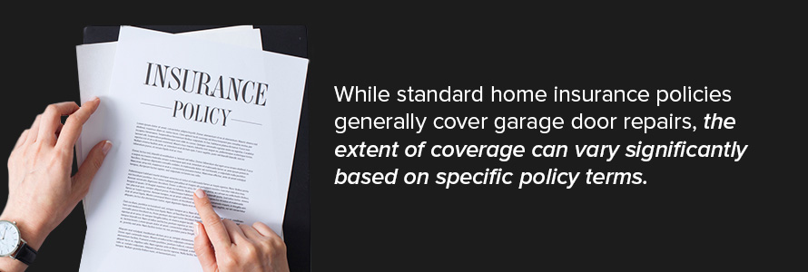 Note on insurance policy coverage for garage doors